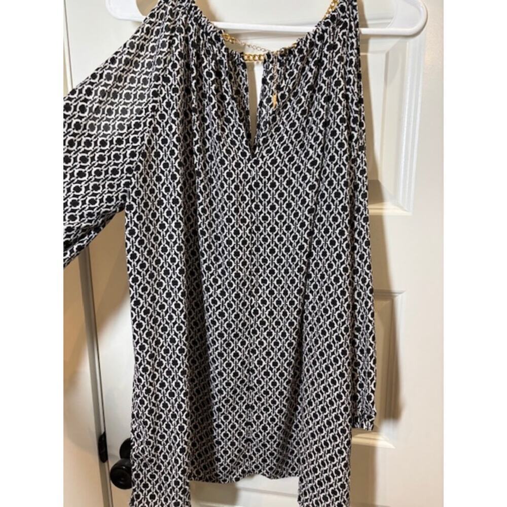 Michael Kors Top with Gold Chain Accents - Womens L - Picture 8 of 8